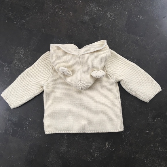 Gap baby unisex cream knit cardigan sweater - Picture 6 of 7